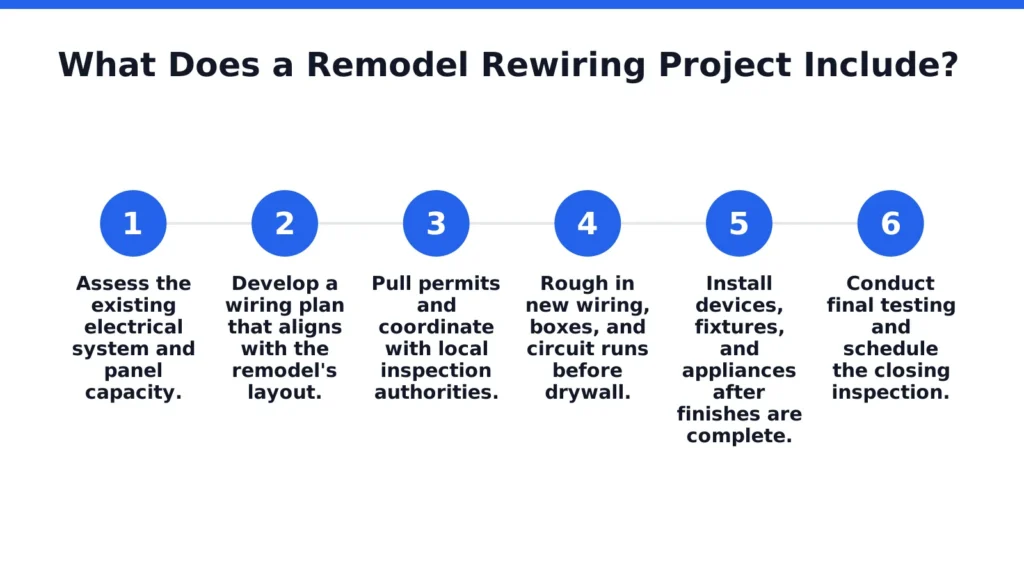 What Does a Remodel Rewiring Project Include in Johnson City